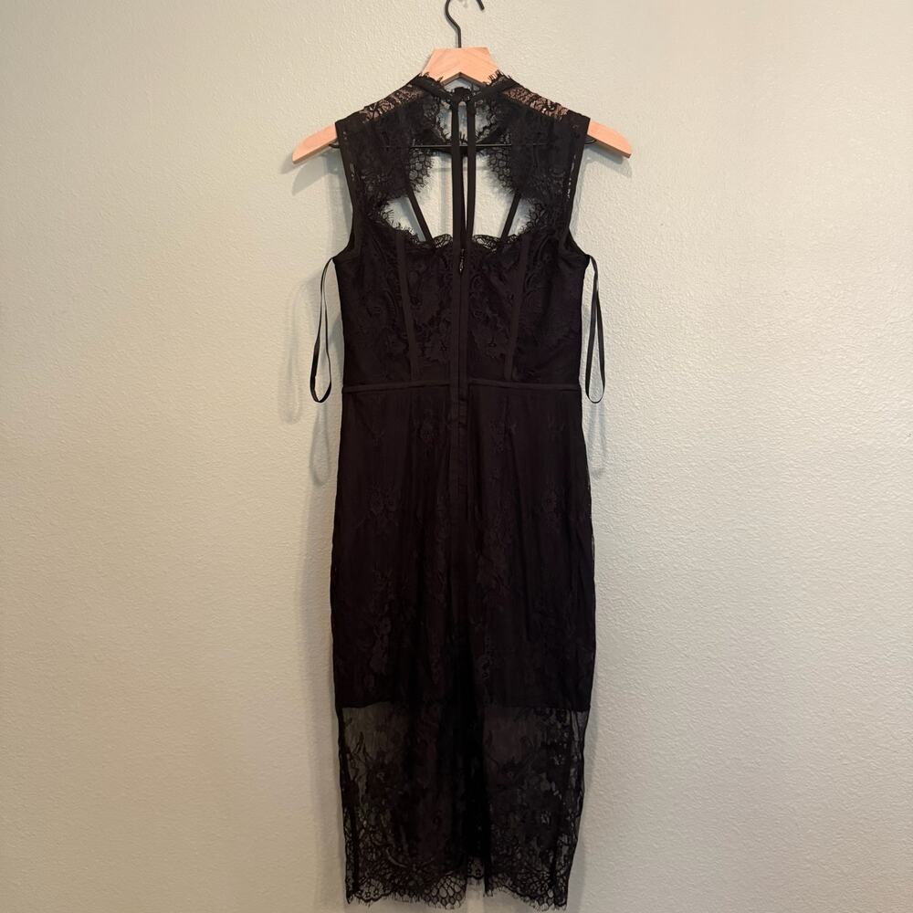 new bebe corset top midi lace dress size 4